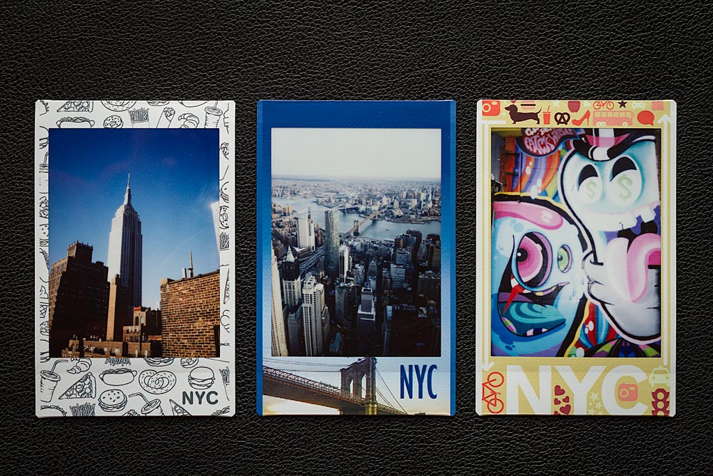 Quelques photos prises avec les films Instax Mini NYC Edition.