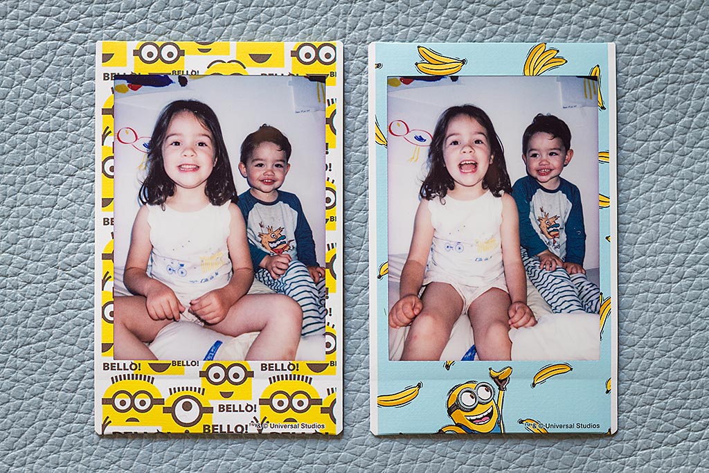 2 photos prises avec le film Instax Mini Minion